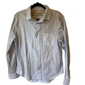 Five Four Mark Mcnairy Button Down Long Sleeve Strips Dress Shirt Men Size M